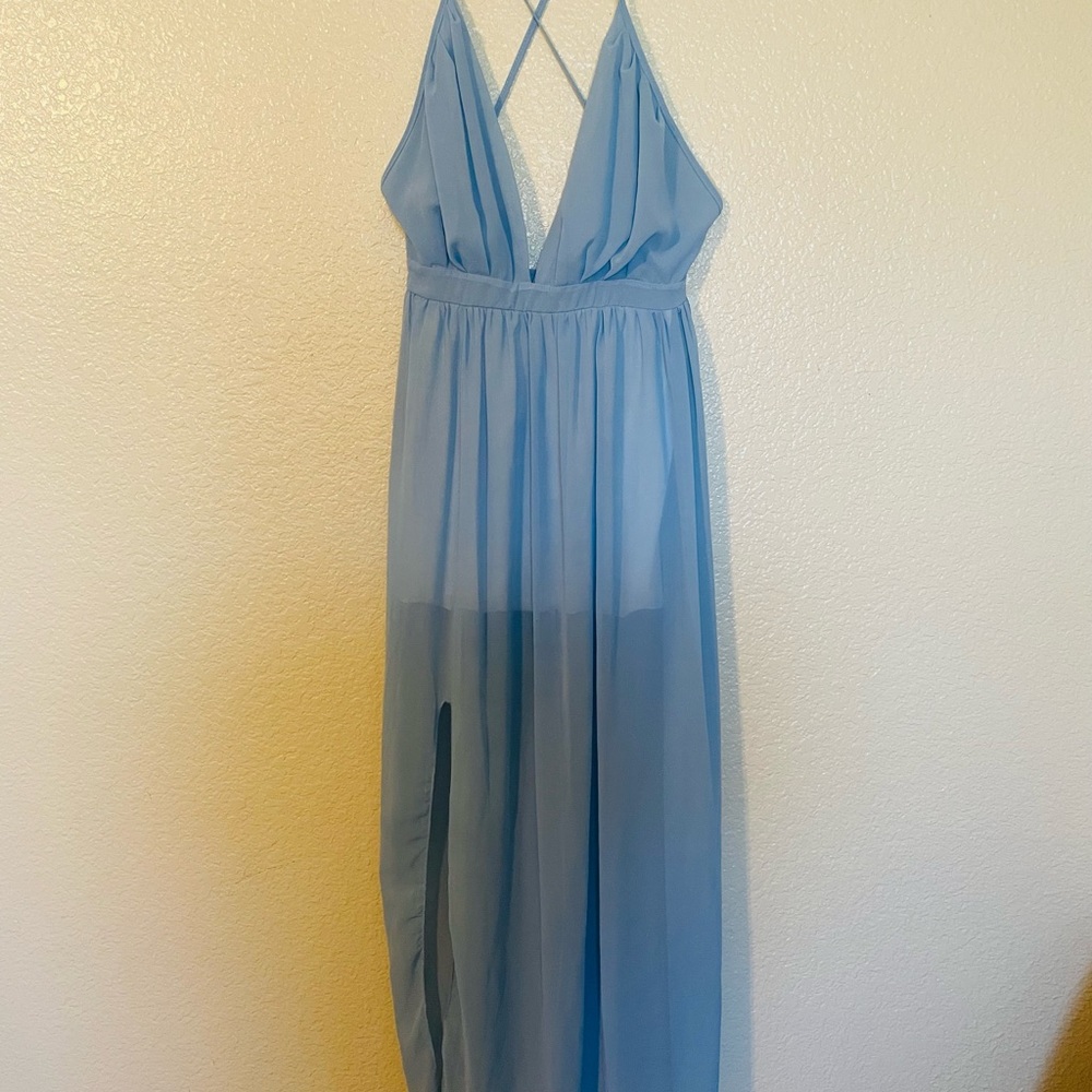 Baby blue Long dress